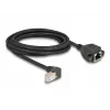 DeLOCK Netzwerk-Verlängerungskabel S/FTP RJ45 90° abgewinkelt auf RJ45 Cat.6A 3m schwarz