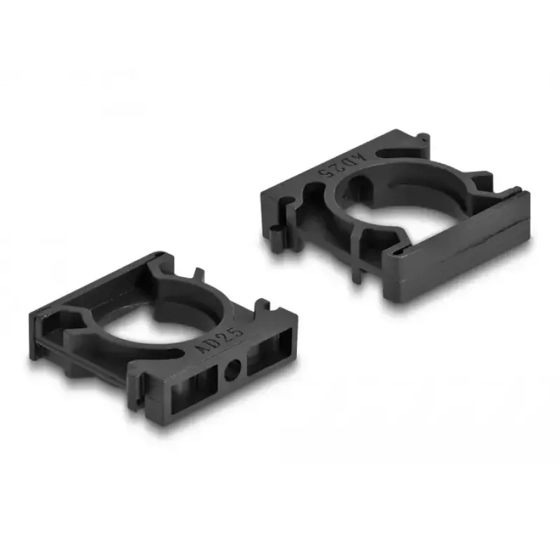 Kabelhalterung DeLOCK 60486 25 mm schwarz 4 Stück