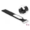 Kabelbinder-Befestigung DeLOCK 19608 Klettverschluss 305x25mm schwarz 5 Stück