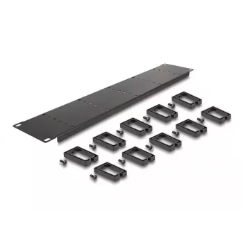 Kabelmanagement-Panel DeLOCK 19 Zoll 66917 2U schwarz mit 10 Haken