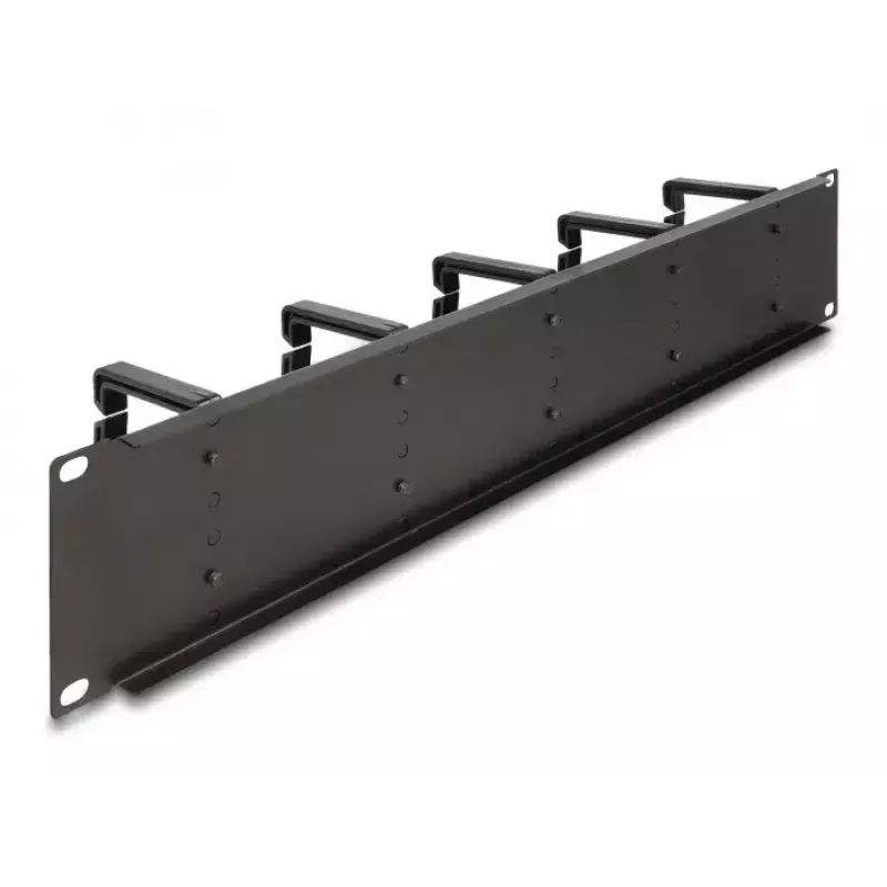 Kabelmanagement-Panel DeLOCK 19 Zoll 66917 2U schwarz mit 10 Haken