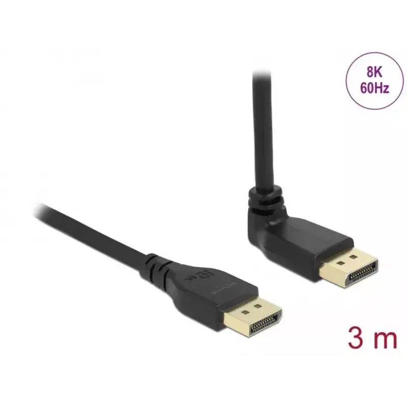 DELOCK DisplayPort-Kabel 3 m, DisplayPort auf DisplayPort, 5,7 mm Durchmesser, unterstützt bis zu 32 Audiokanäle