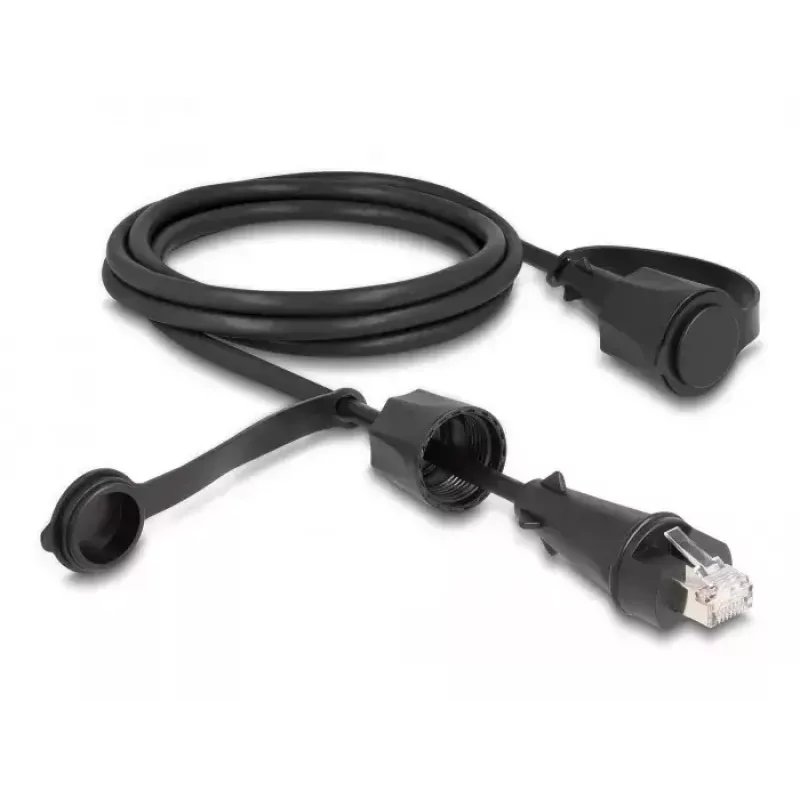 DeLOCK Netzwerkkabel RJ45-Stecker auf RJ45-Stecker Cat.6 STP 2m IP68