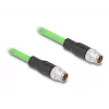 Netzwerkkabel DeLOCK M12 Kabel X-kodiert 8-polig Stecker auf Stecker PUR (TPU) 5 m Schwarz