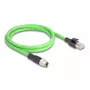 Netzwerkkabel DeLOCK M12 Kabel X-kodiert 8-polig Stecker auf Stecker PUR (TPU) 5 m Schwarz