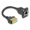 DeLOCK 88153 Kabel-Adapter RJ45 8-Pin-Klemmleiste Schwarz