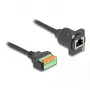 DeLOCK 88153 Kabel-Adapter RJ45 8-Pin-Klemmleiste Schwarz