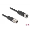 Netzwerkkabel DeLOCK M12 Kabel X-codiert 8-polig Stecker auf Buchse Cat5e 5 m Schwarz
