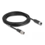 Netzwerkkabel DeLOCK M12 Kabel X-codiert 8-polig Stecker auf Buchse Cat5e 5 m Schwarz