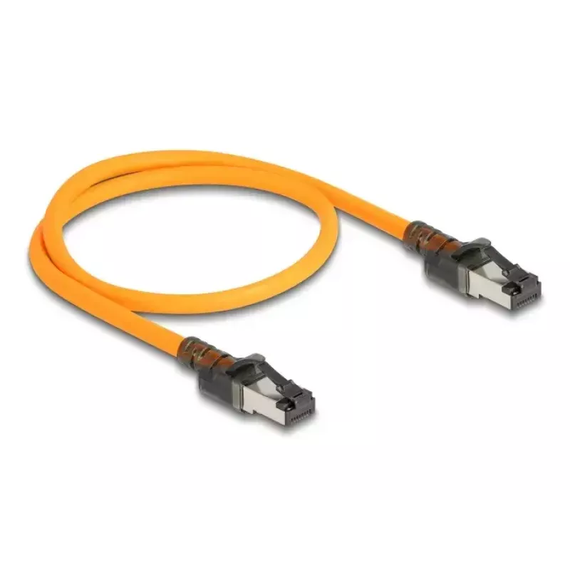 Netzwerkkabel DeLOCK RJ45 0,5 m Cat6A S/FTP Orange