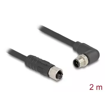 DeLOCK Sensor-/Aktorkabel 80529 2 m RST M12 Schwarz