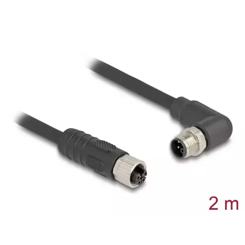 DeLOCK Sensor-/Aktorkabel 80529 2 m RST M12 Schwarz