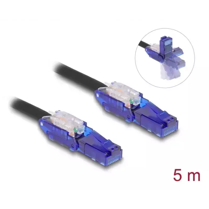 Netzwerkkabel DeLOCK 80929 RJ-45 Cat6 5m Schwarz Violett