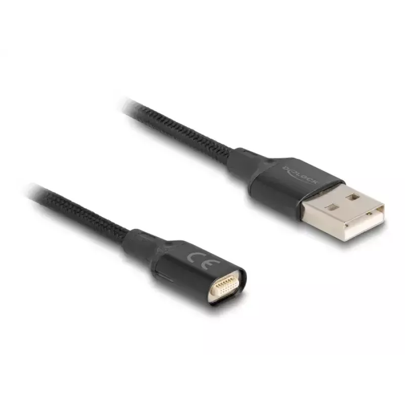 DeLOCK 88167 USB 2.0 Typ-A auf Magnet-Schnittstellenkabel 1 m Schwarz