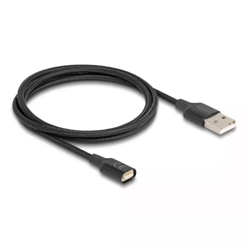 DeLOCK 88167 USB 2.0 Typ-A auf Magnet-Schnittstellenkabel 1 m Schwarz