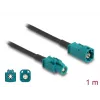 Koaxialkabel DELOCK 90679 — HSD Z auf HSD Z, 1 m, schwarz/blau