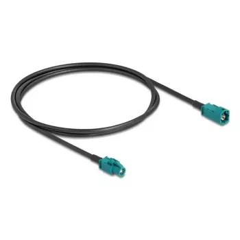 Koaxialkabel DELOCK 90679 — HSD Z auf HSD Z, 1 m, schwarz/blau