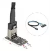 DELOCK interne M.2 auf Mini-SAS Adapterkarte 64260, M.2-Host, Mini-SAS-Ausgang, JMicron JMB585, schwarz, LED