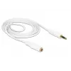 Audiokabel 3,5 mm Klinkenstecker auf Buchse DeLOCK 83765 1m Weiß