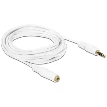 Audio-Kabel 3,5 mm M-F DeLOCK 83769 3 m Weiß