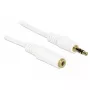 Audio-Kabel 3,5 mm M-F DeLOCK 83769 3 m Weiß
