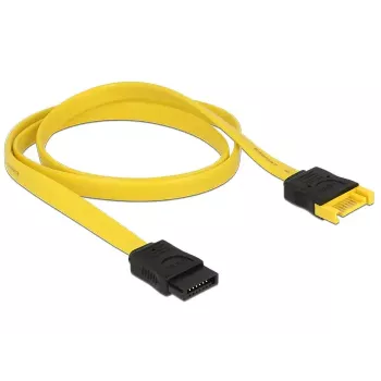 SATA-Kabel DeLOCK 0,7 m 2x SATA III SATA 7-Pin Schwarz Gelb