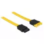 SATA-Kabel DeLOCK 0,7 m 2x SATA III SATA 7-Pin Schwarz Gelb
