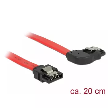 SATA-Kabel DeLOCK 83967 0,2 m SATA 7-Pin Schwarz Rot