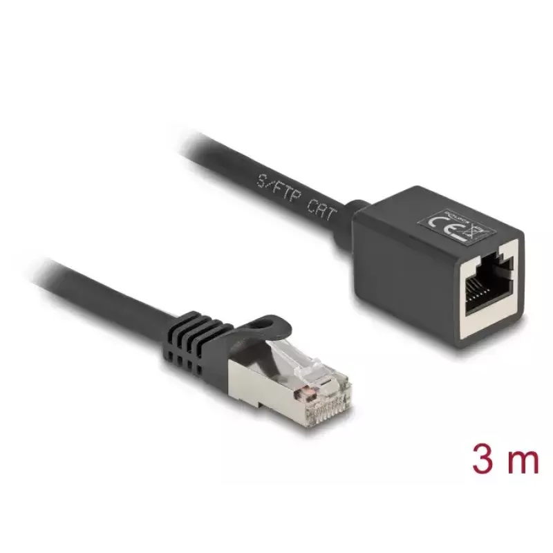 Netzwerkkabel DeLOCK 90317 RJ-45 Cat6a 3 m Schwarz