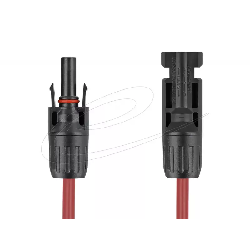 Kabel DELOCK 90974 DL4 Solarkabel 6 mm² 3 m rot/schwarz DC 1000 V Stecker auf Buchse