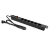 Steckdosenleiste für RACK 19 1U QOLTEC PDU 16A 6xSCHUKO 1,8m