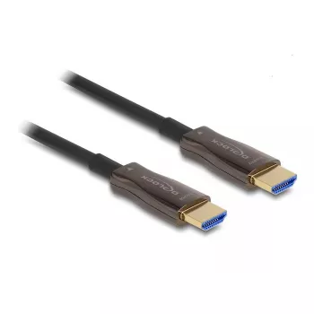 Aktives optisches HDMI-Kabel DELOCK 8K 60 Hz 50 m, HDMI Typ A Stecker – Stecker, 48 Gbit/s, Metallarmierung