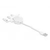 DeLOCK Easy 45 Modul USB 2.0 3-in-1 Einziehbares Kabel 0,5 m