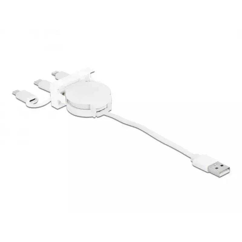 DeLOCK Easy 45 Modul USB 2.0 3-in-1 Einziehbares Kabel 0,5 m