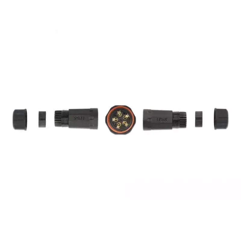 Elektrischer Leitungsverbinder DELOCK 86915 gerade 85–260 V schwarz 25×114 mm 1 Stk.
