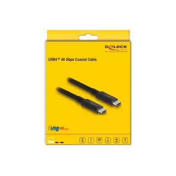 DeLOCK USB4 40 Gbit/s Koaxialkabel 1,2 m USB PD 3.1 240 W