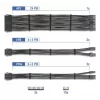 DELOCK PSU-Verlängerungskabel-Set 30 cm, 6‑teilig gesleevt (1×24‑Pin ATX, 2×4+4‑Pin EPS, 3×6+2‑Pin PCIe) schwarz