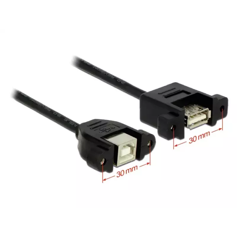 USB-Kabel DeLOCK 1m USB 2.0-A/USB 2.0-B Schwarz