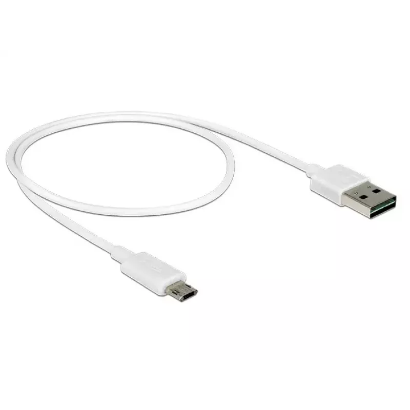 USB-Kabel DeLOCK 84806 USB 2.0 0,5 m USB A Micro-USB B Weiß