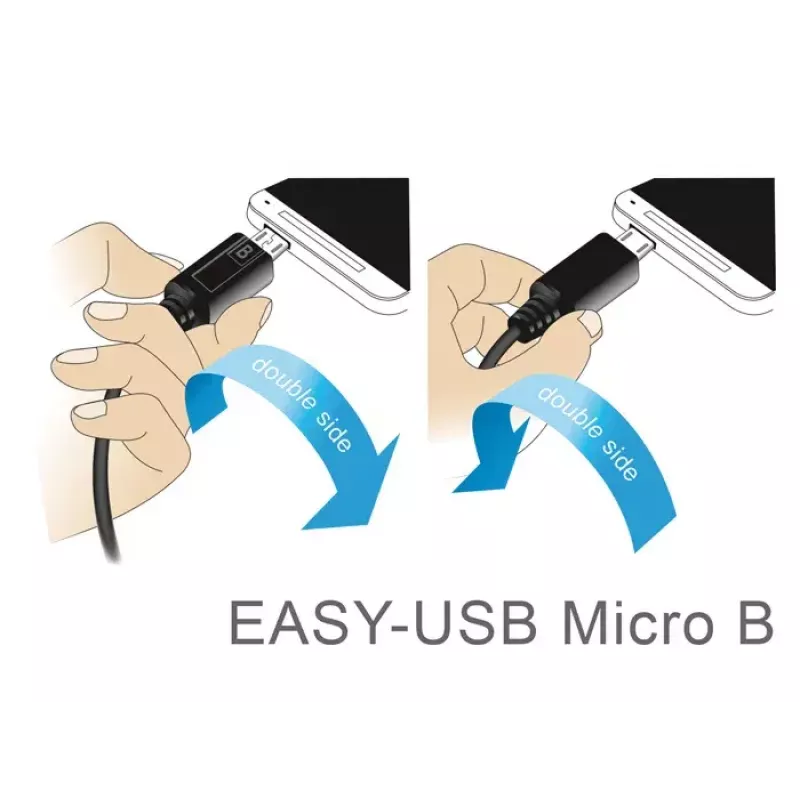 USB-Kabel DeLOCK 84806 USB 2.0 0,5 m USB A Micro-USB B Weiß