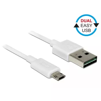 USB-Kabel DeLOCK 84806 USB 2.0 0,5 m USB A Micro-USB B Weiß