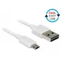 USB-Kabel DeLOCK 84806 USB 2.0 0,5 m USB A Micro-USB B Weiß