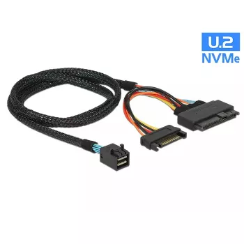 Kabel DeLOCK 0,75 m SFF-8643/U.2 SFF-8639+SATA