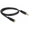 Audiokabel 3,5mm M-F DeLOCK 83764 1m Schwarz