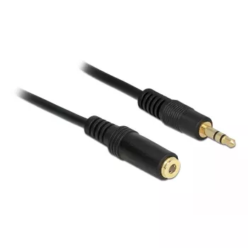Audiokabel 3,5mm M-F DeLOCK 83764 1m Schwarz