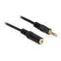 Audiokabel 3,5mm M-F DeLOCK 83764 1m Schwarz