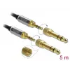 Audiokabel DeLOCK 85788 5m 3,5mm Schwarz Grau