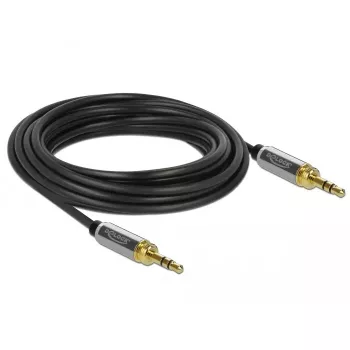 Audiokabel DeLOCK 85788 5m 3,5mm Schwarz Grau