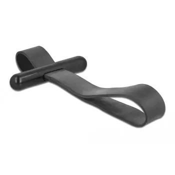 Kabelbinder DeLOCK 18337 Gummi Schwarz