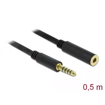 Audiokabel DeLOCK 85795 0,5 m 4,4 mm Schwarz